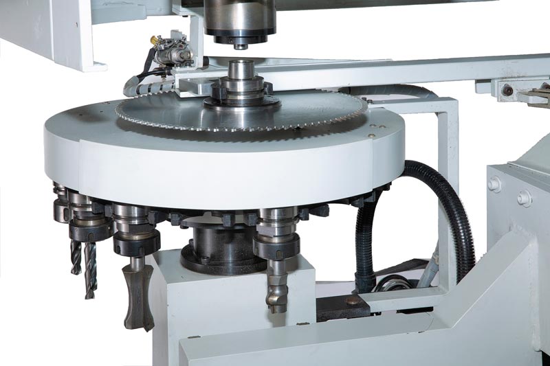 Rotary tray-type tool magazine with the availability of saw blade - WOODWISE TECHNOLOGY CO., LTD.